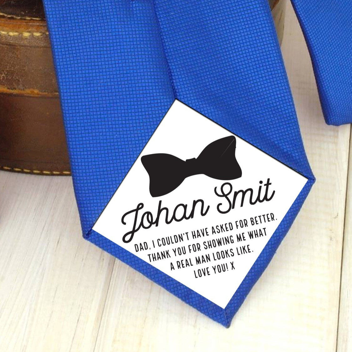 Personalised Leather Tie Patch