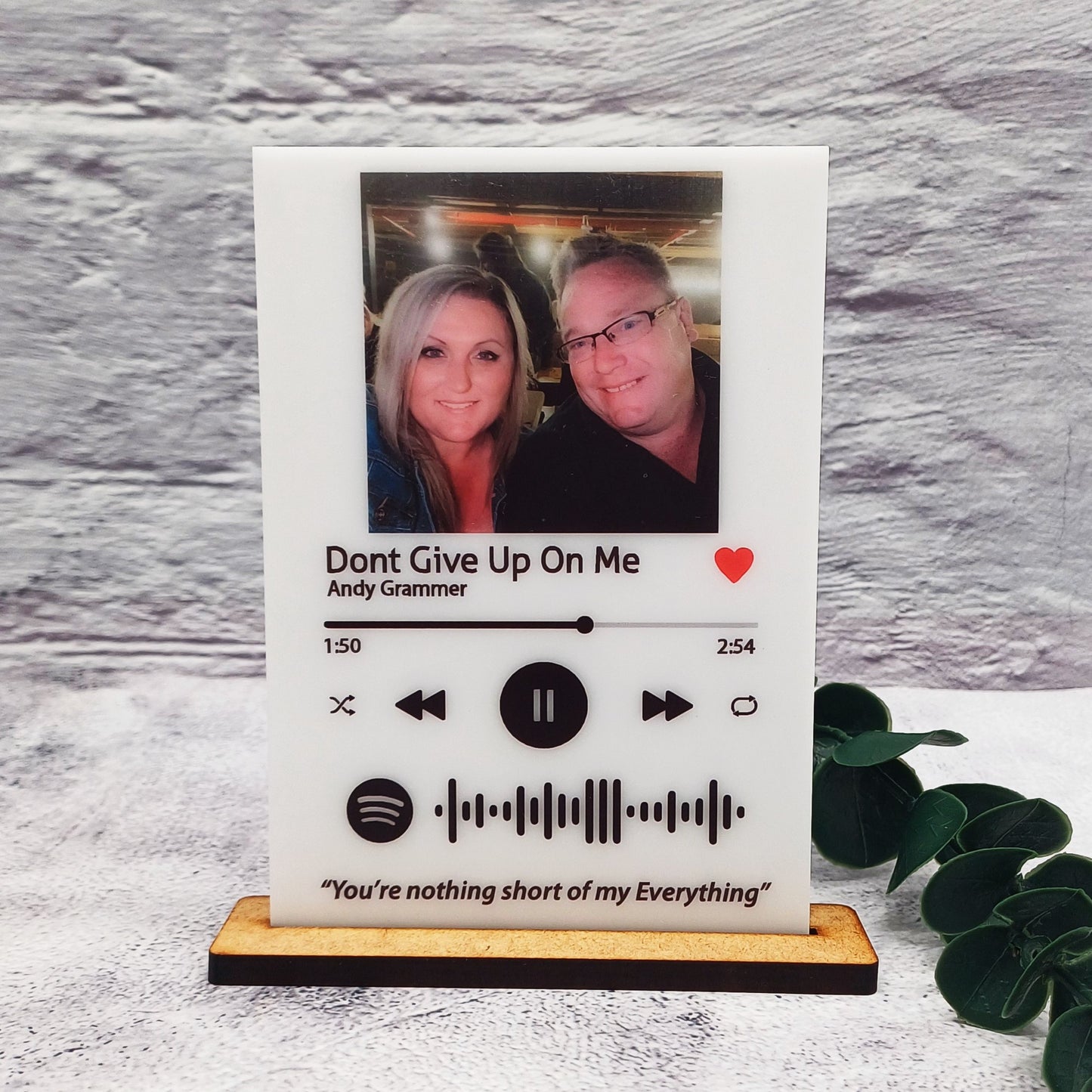 Personalised Music Plaque