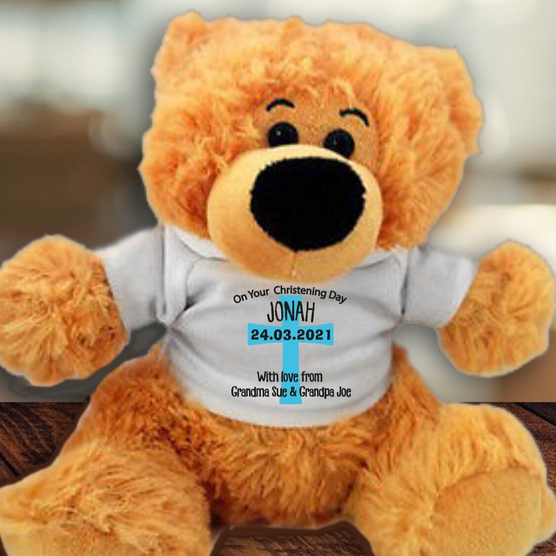 Personalised Christening Teddy Bear