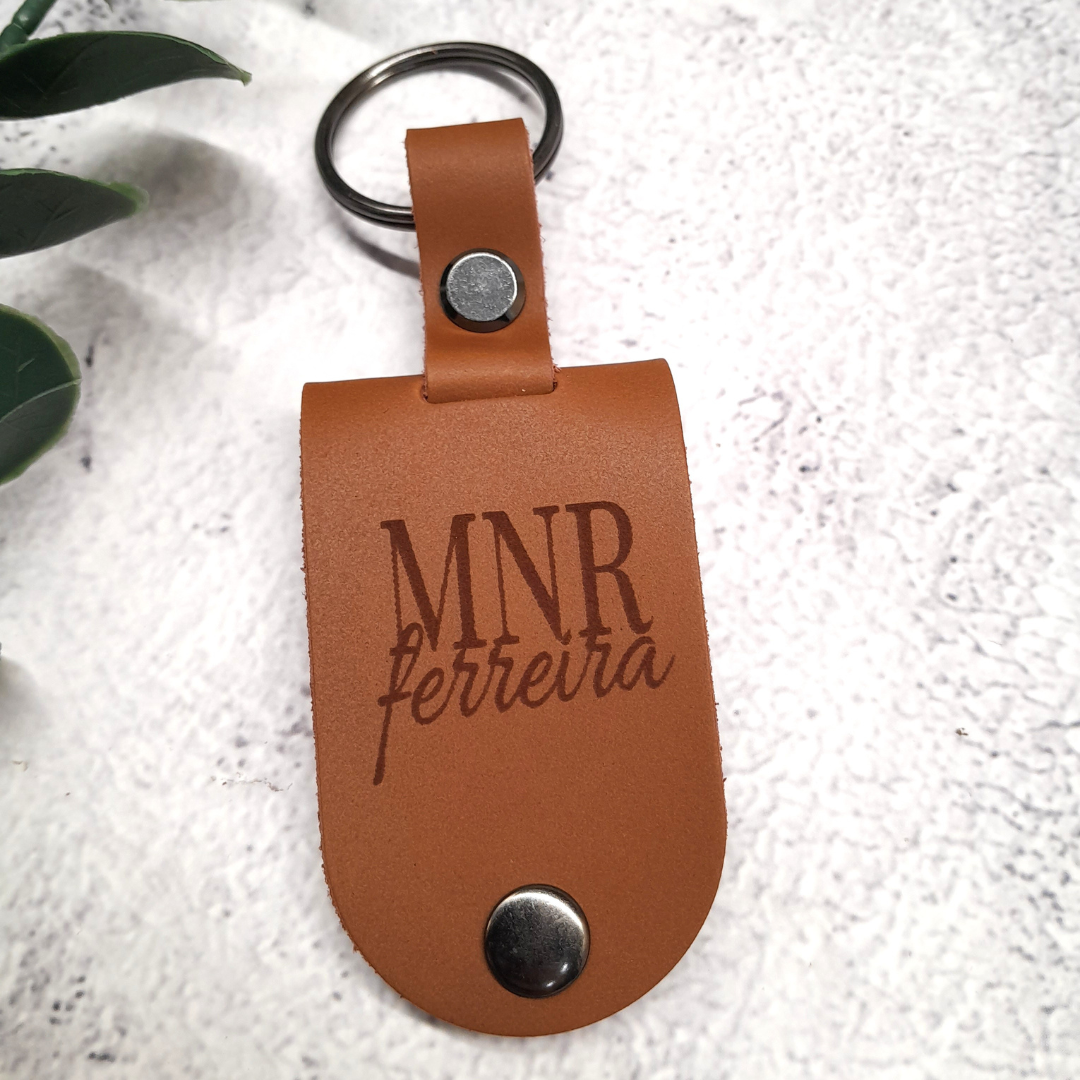 Personalised Photo Leather Keyring