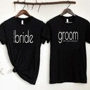 Personalised Wedding Hubby & Wifey Couple T-shirt Set